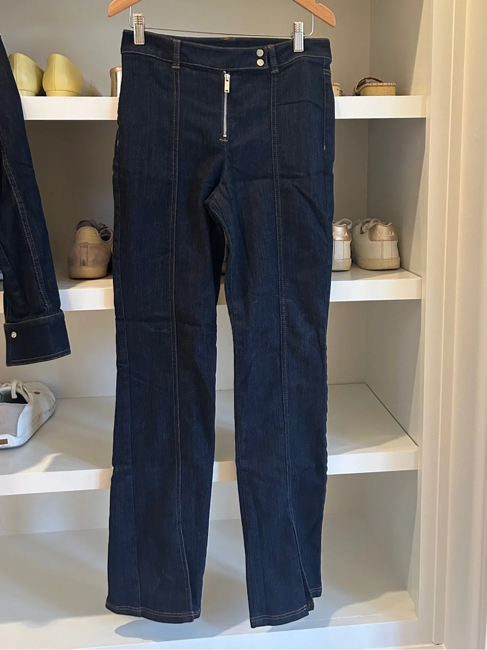 Zara Dark Blue Denim Jacket-Pant Set